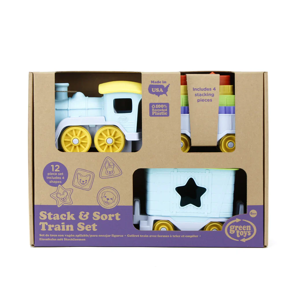 Green Toys Stack & Sort Train - Image 3