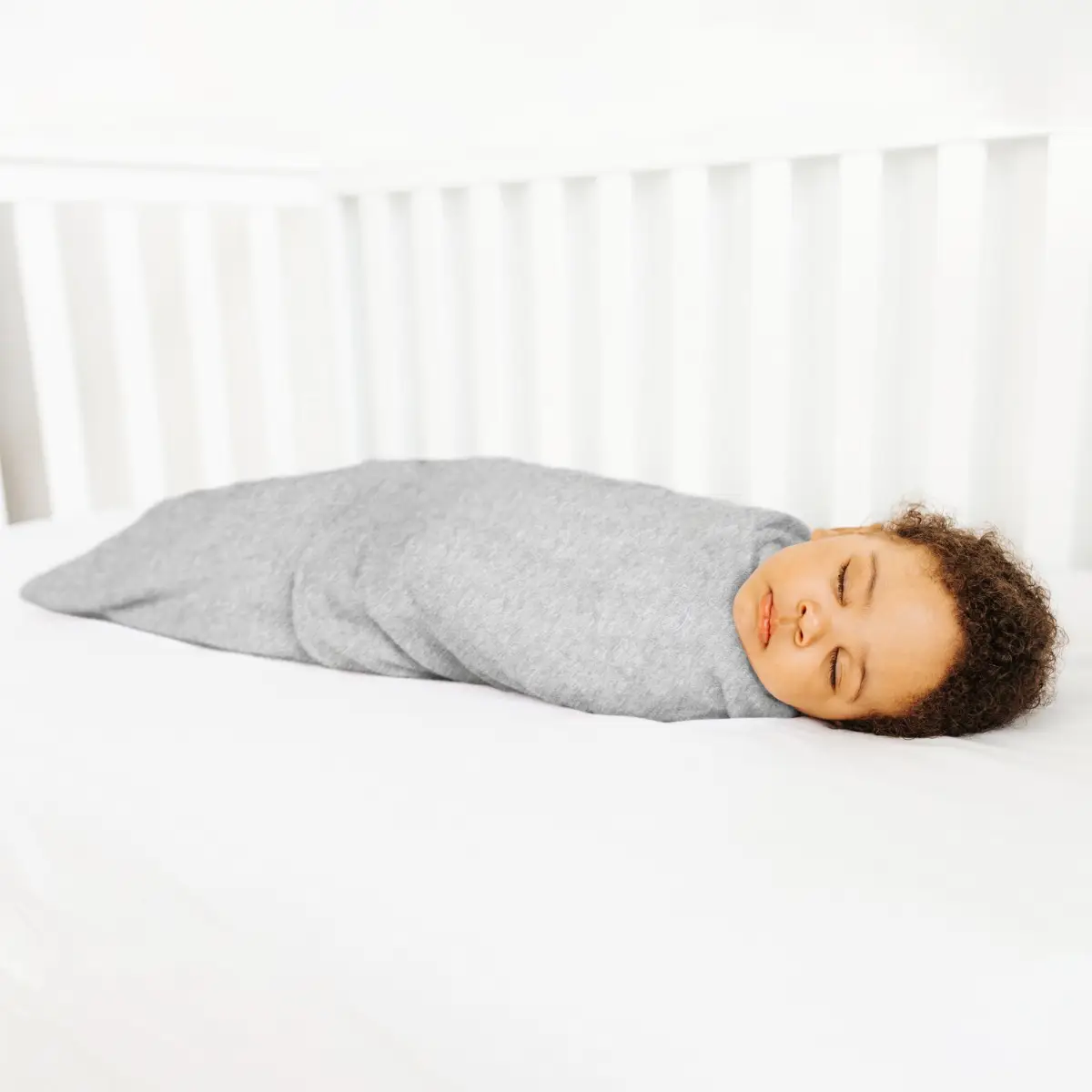 Halo Sleepsack Swaddle 100% Cotton - Heather Gray 1.5 Tog - Image 6