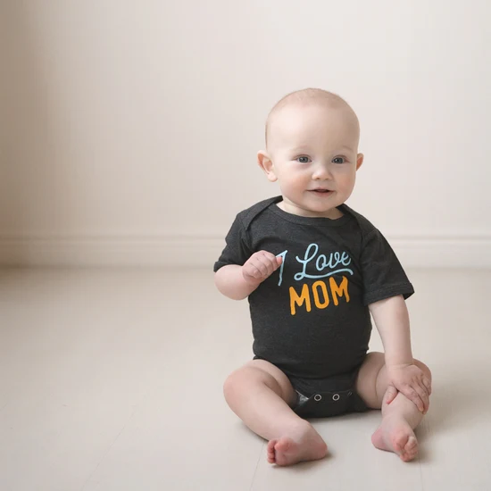 I Love MOM Baby Onesie - Image 6