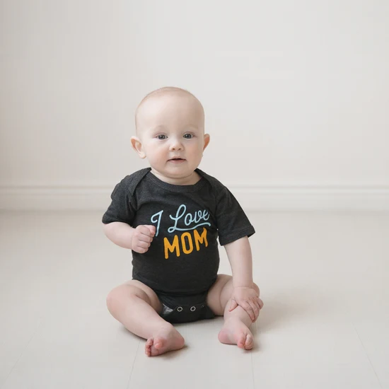 I Love MOM Baby Onesie - Image 7