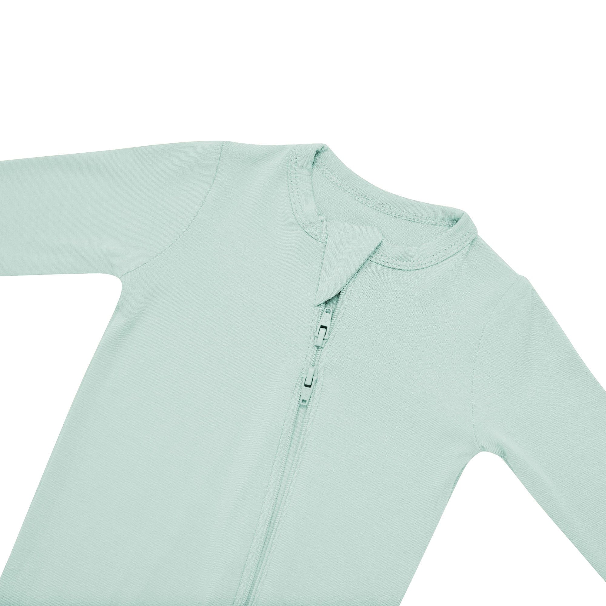 Kyte Baby Zipper Footie - Sage - Image 5