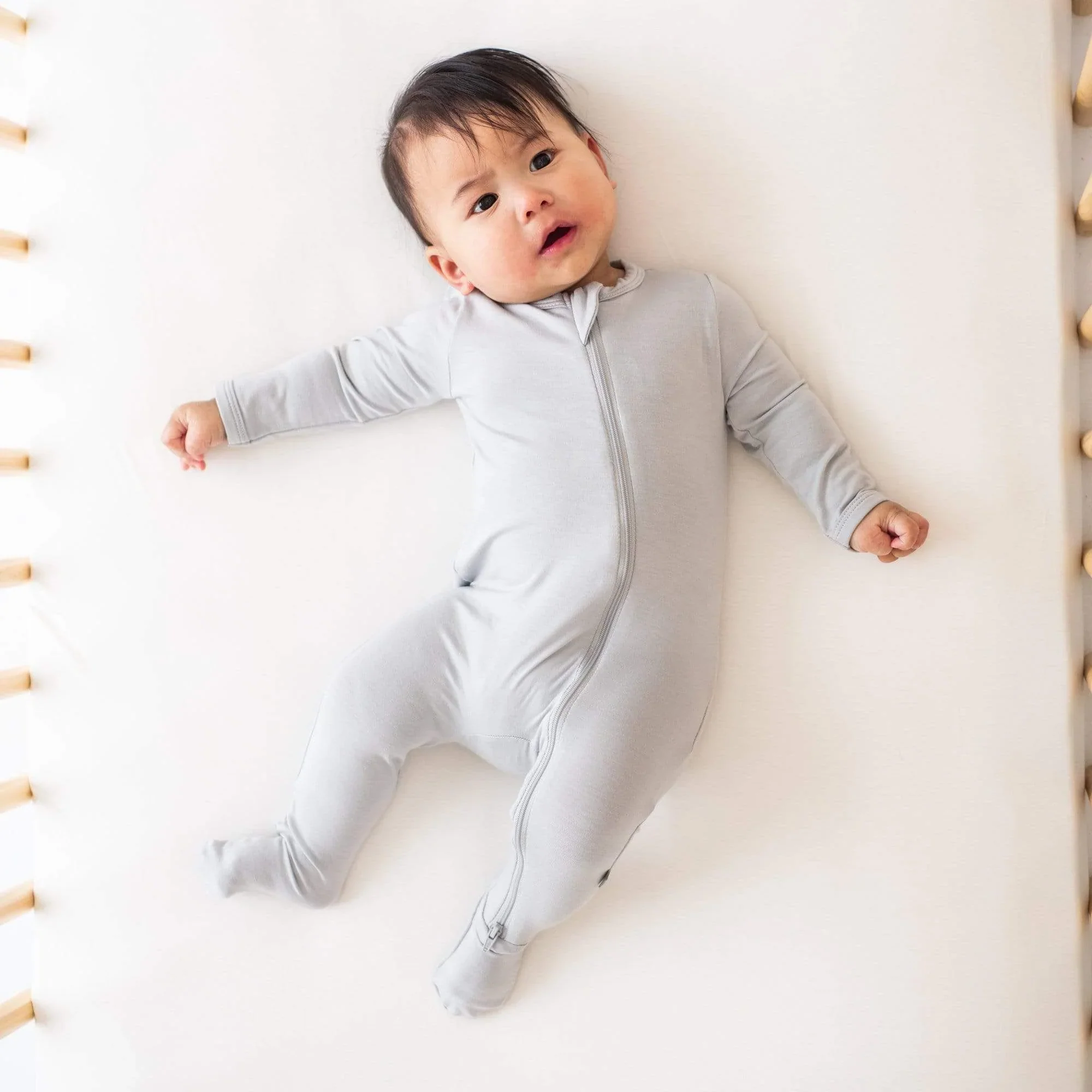 Kyte Baby Zipper Footie - Storm - Image 2
