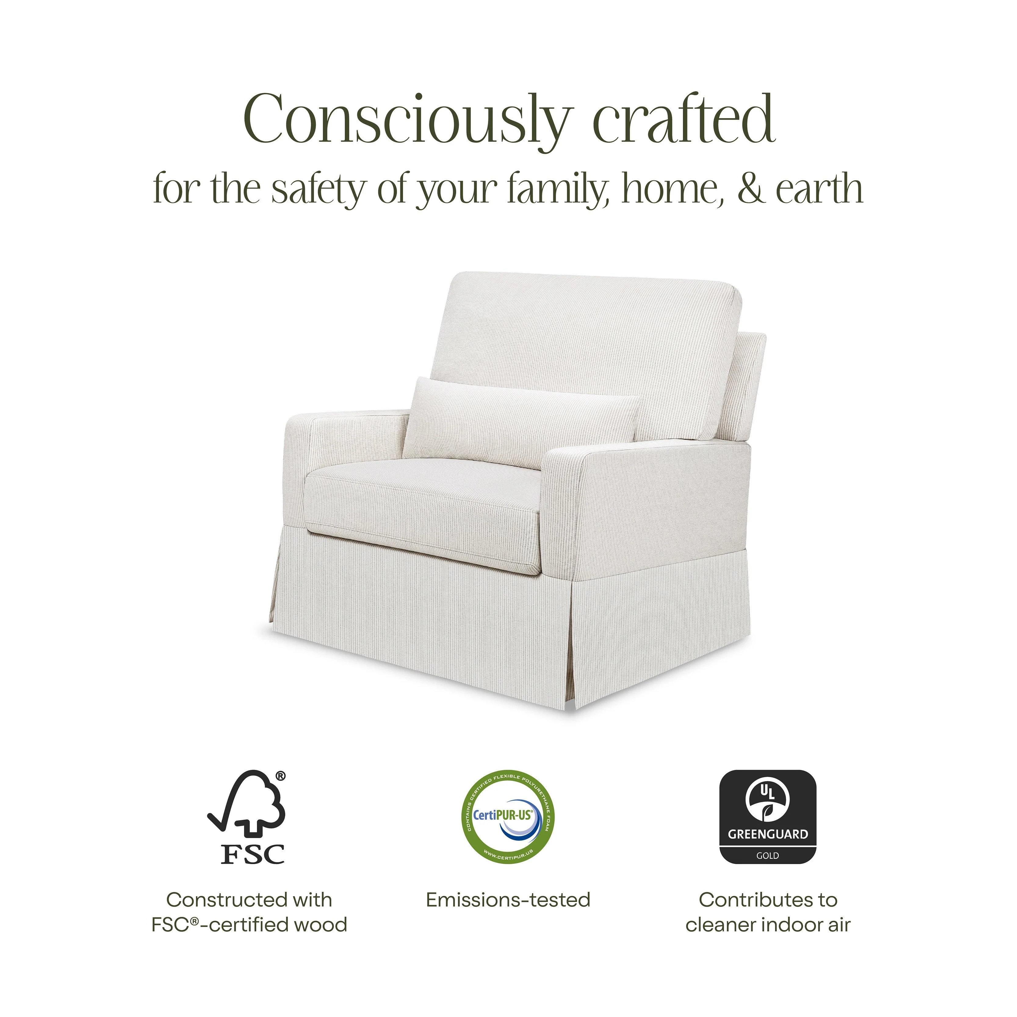 Namesake Crawford Pillowback Chair and a Half Comfort Swivel Glider - Image 29