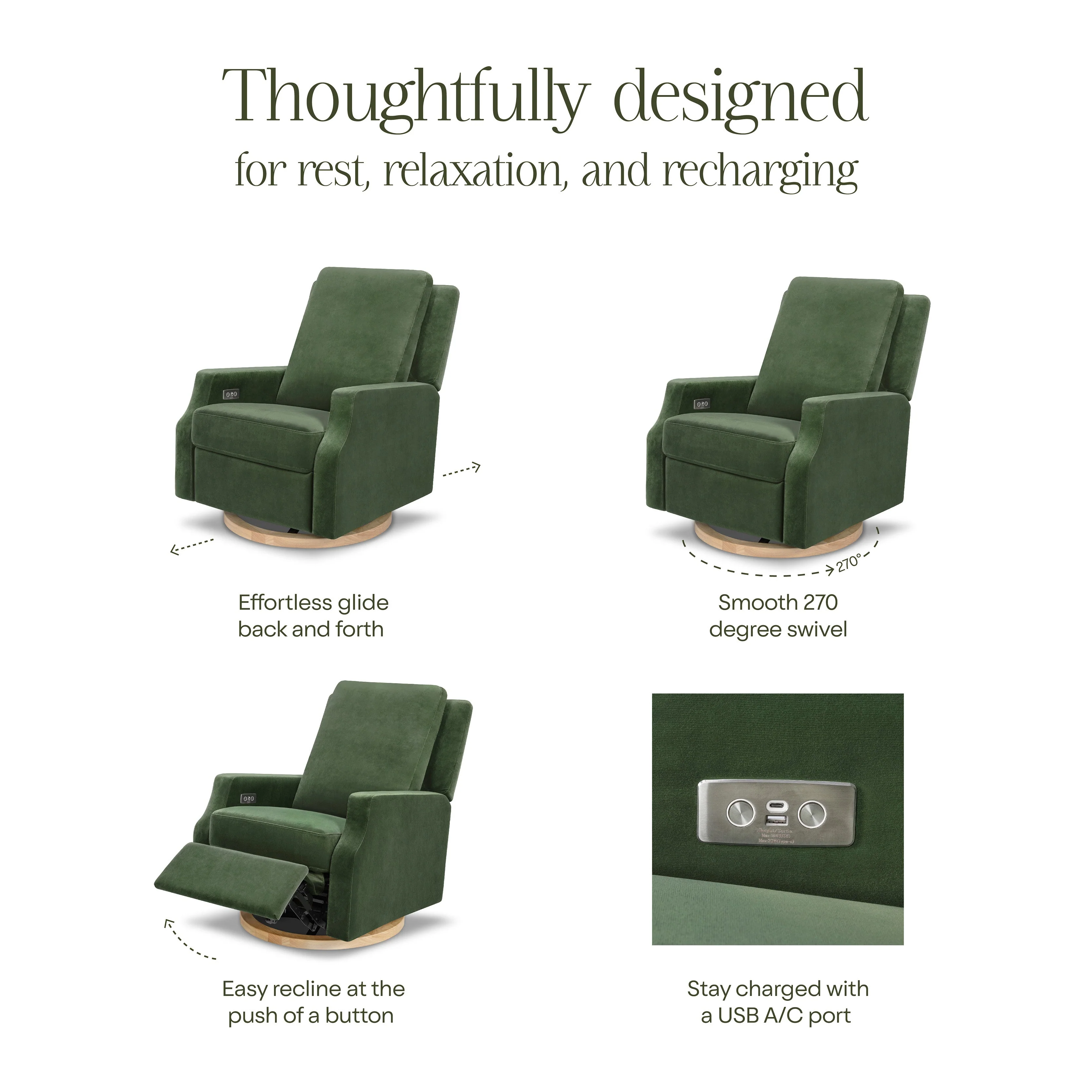 Namesake Crewe Electronic Recliner and Swivel Glider - Image 5