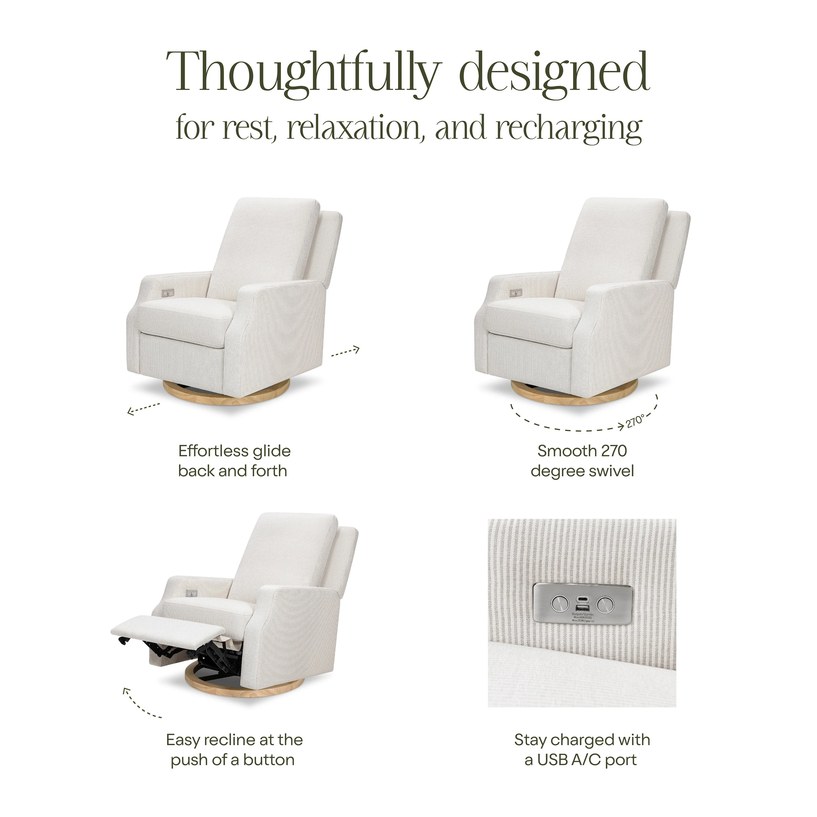 Namesake Crewe Electronic Recliner and Swivel Glider - Image 91