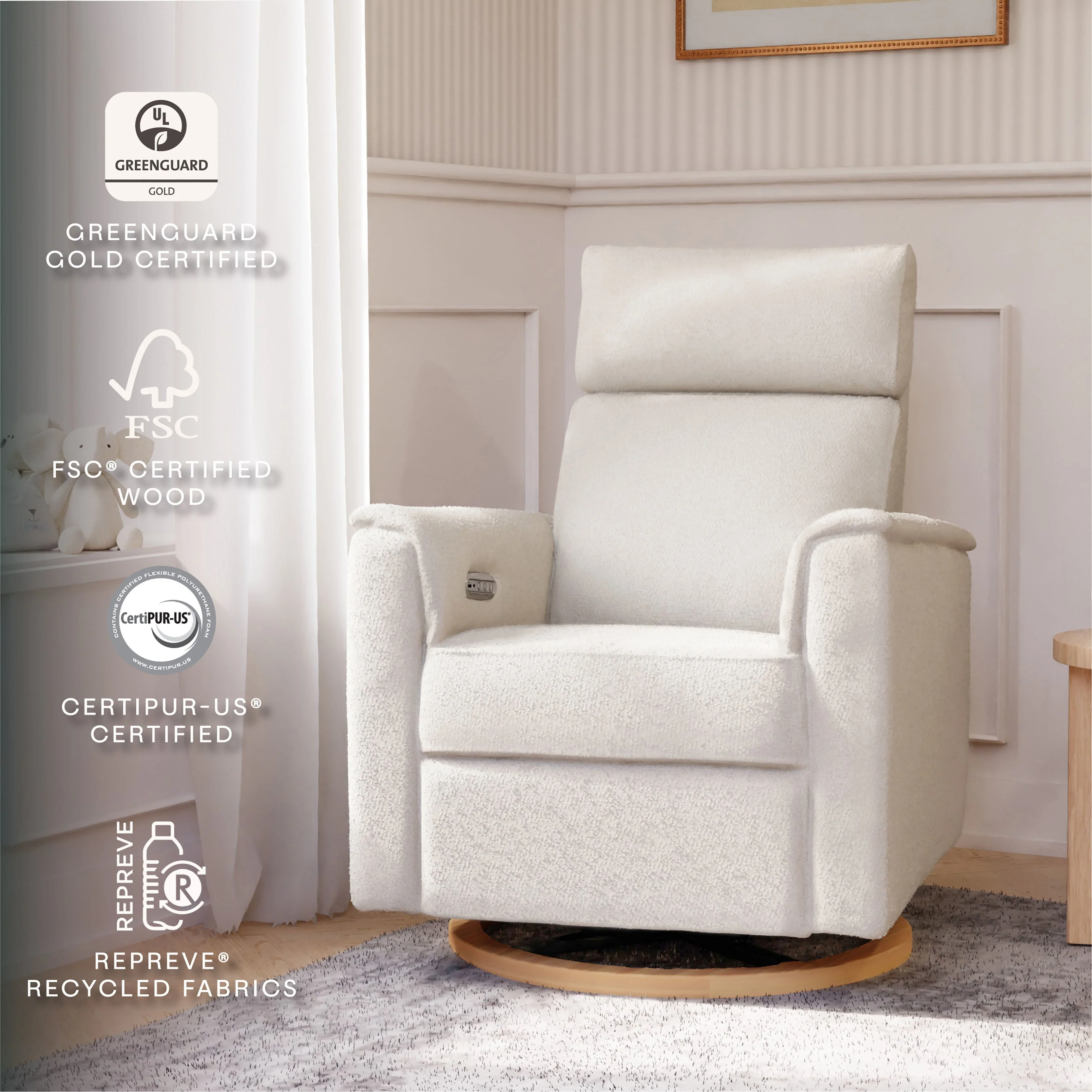 Namesake Willa Plus Power Glider Recliner w/Power Headrest - Image 40