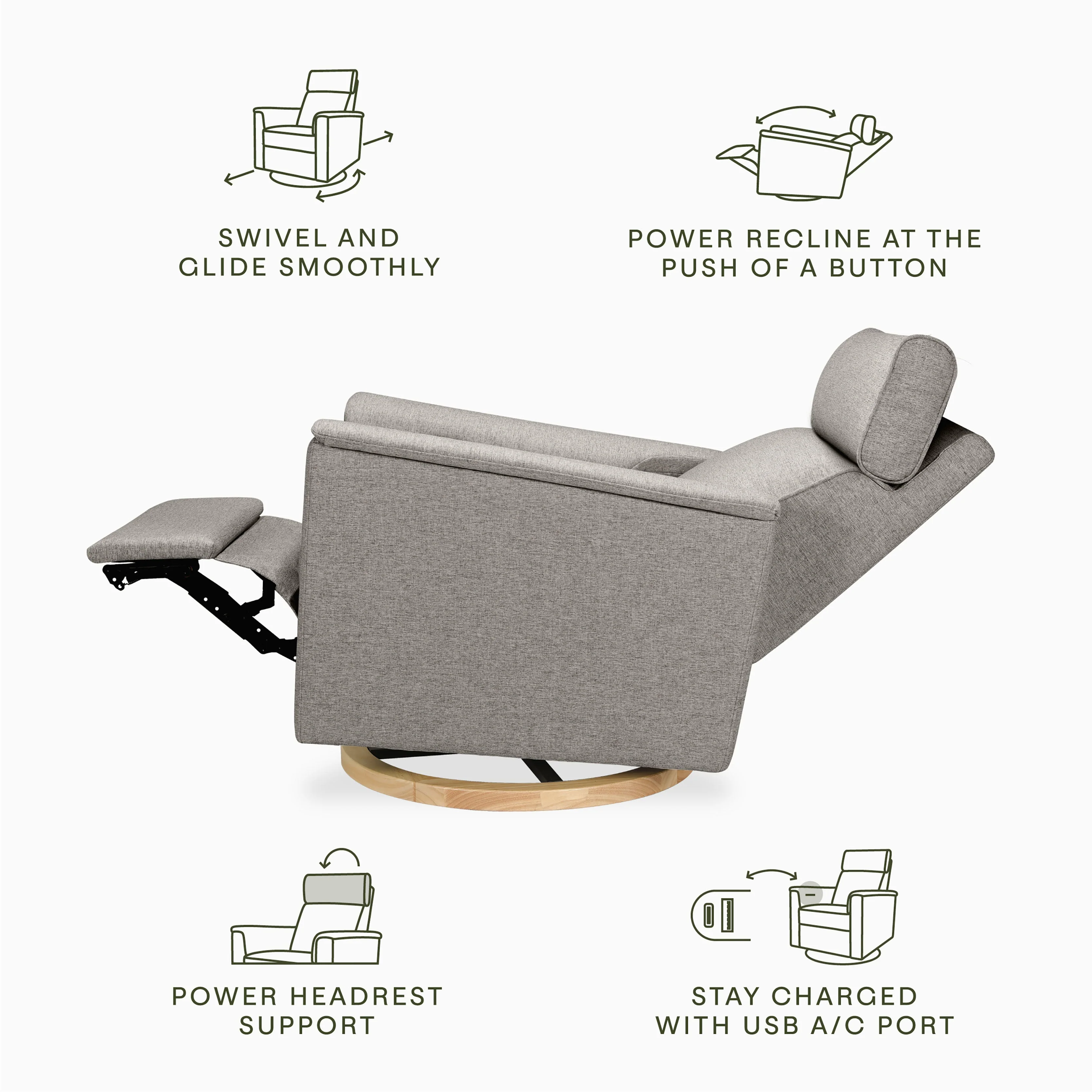 Namesake Willa Plus Power Glider Recliner w/Power Headrest - Image 65