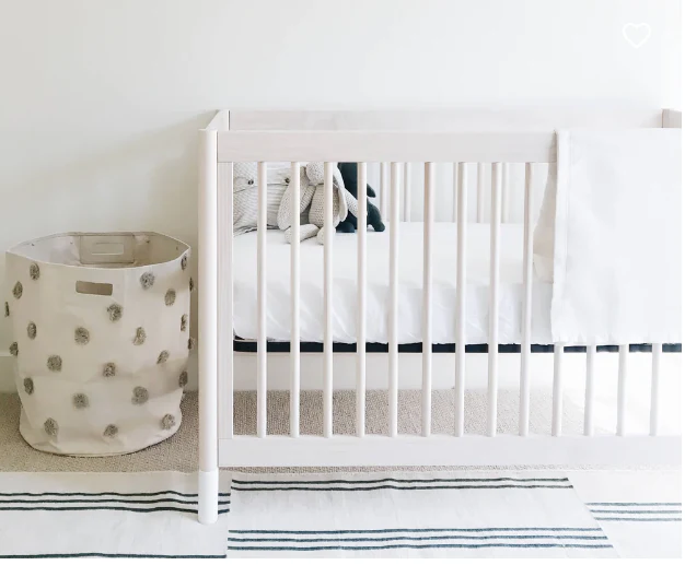 ABC White Cotton Jersey Crib Sheet - Image 3