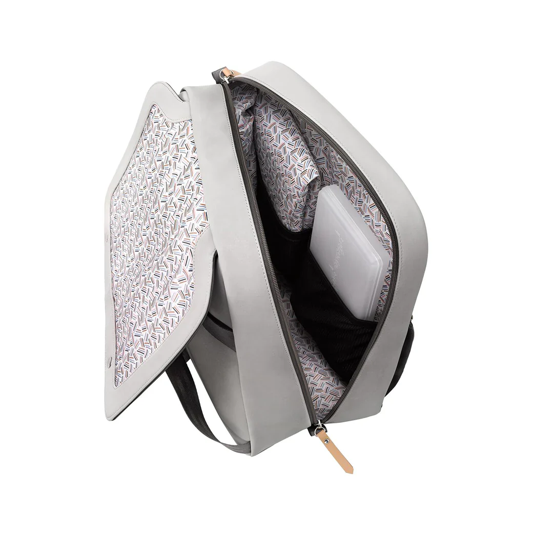Petunia Meta Backpack Grey Pearl Nubuck Leatherette - Image 3