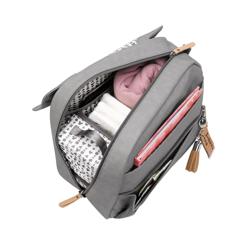 Petunia Meta Backpack Grey Pearl Nubuck Leatherette - Image 7