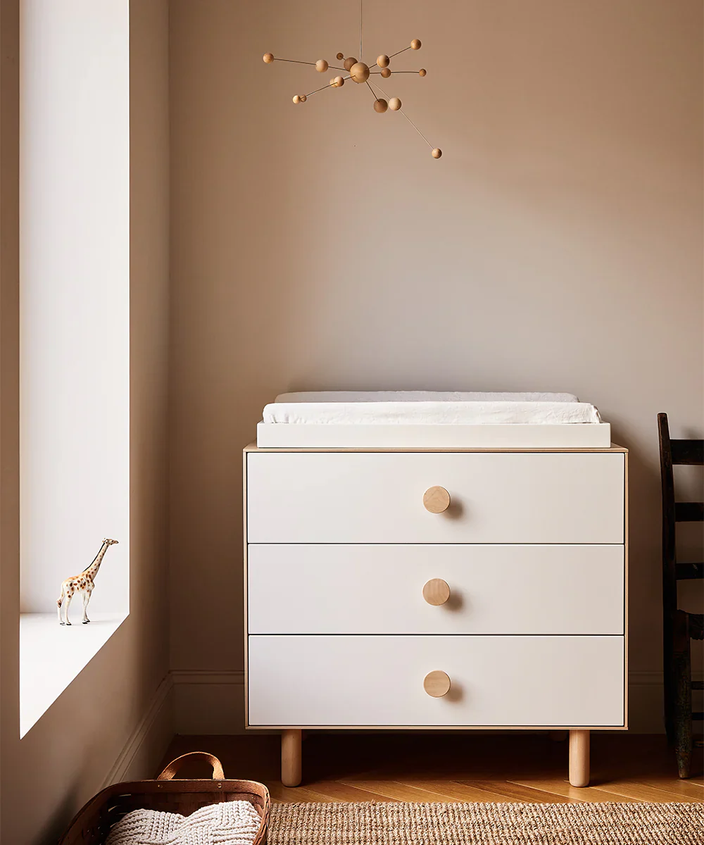Dot 3-Drawer Dresser - Oeuf - Image 4