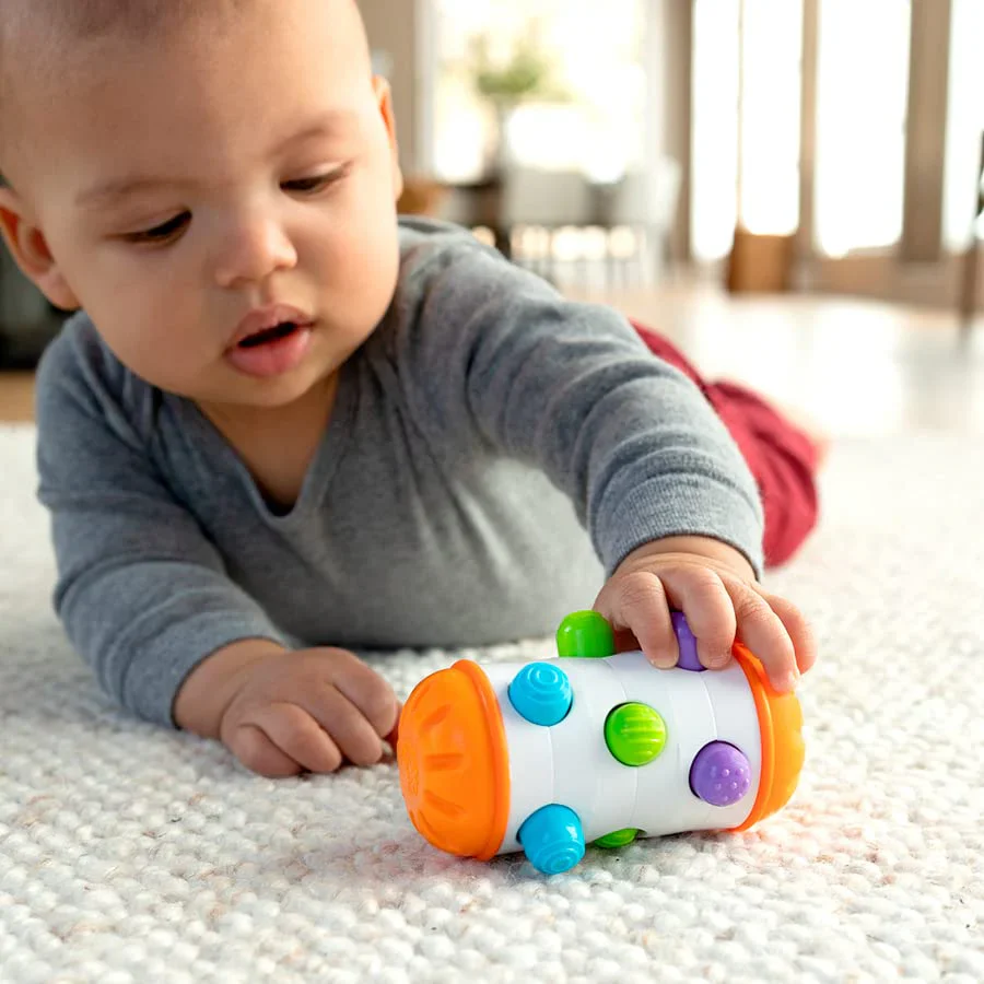 Fat brain Rolio Sensory Tummy TIme and Rattle Toy - Image 2