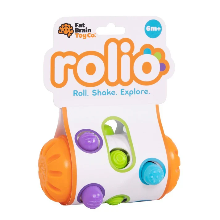 Fat brain Rolio Sensory Tummy TIme and Rattle Toy - Image 4