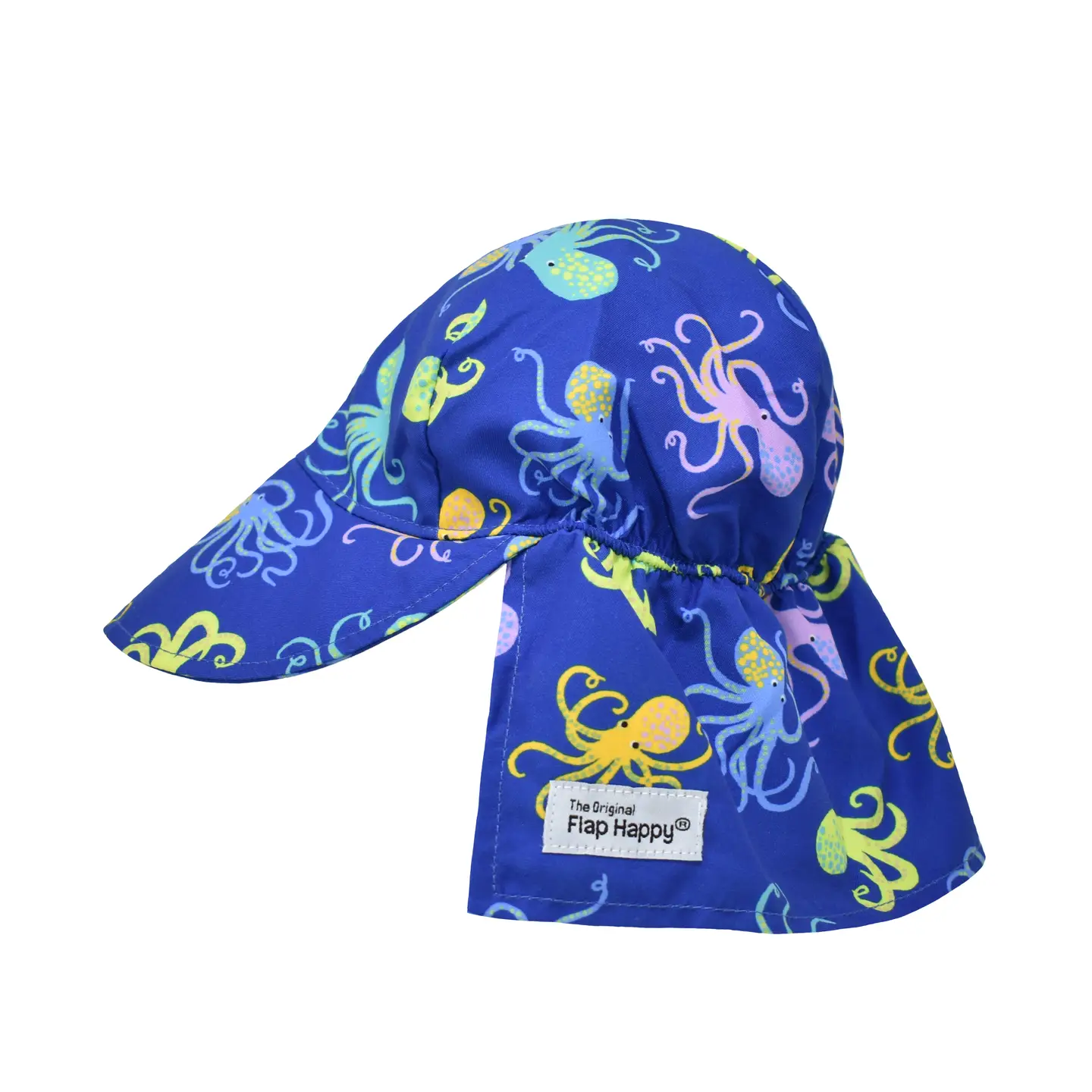 Flappy Happy Kids Upf 50+ Original Flap Summer Hat - Octo-Pop