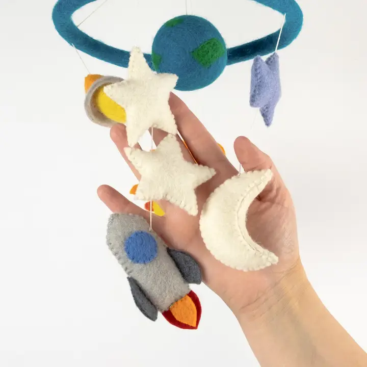 Planets and Space Felted Hanging Mobile - Image 3