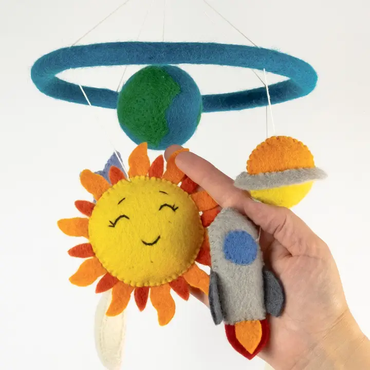 Planets and Space Felted Hanging Mobile - Image 4