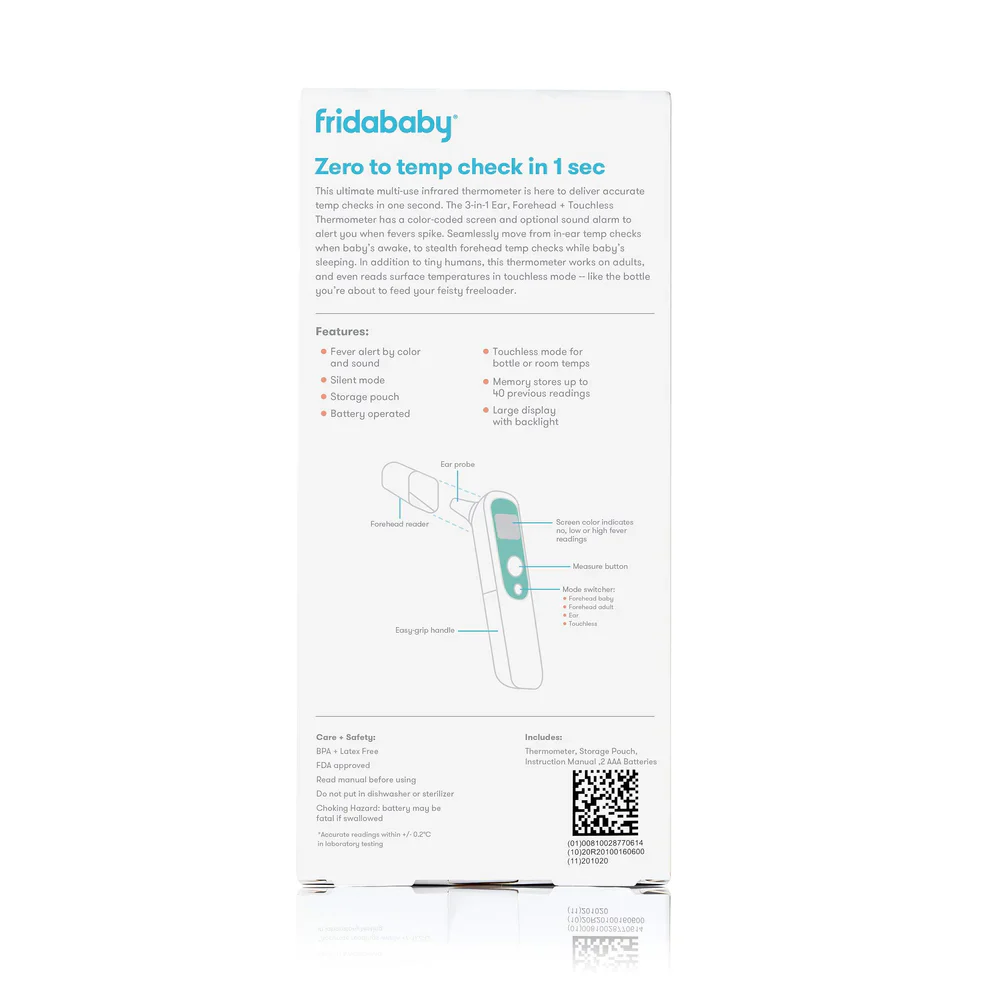 Fridababy 3-in-1 Ear, Forehead + Touchless Infrared Thermometer - Image 6