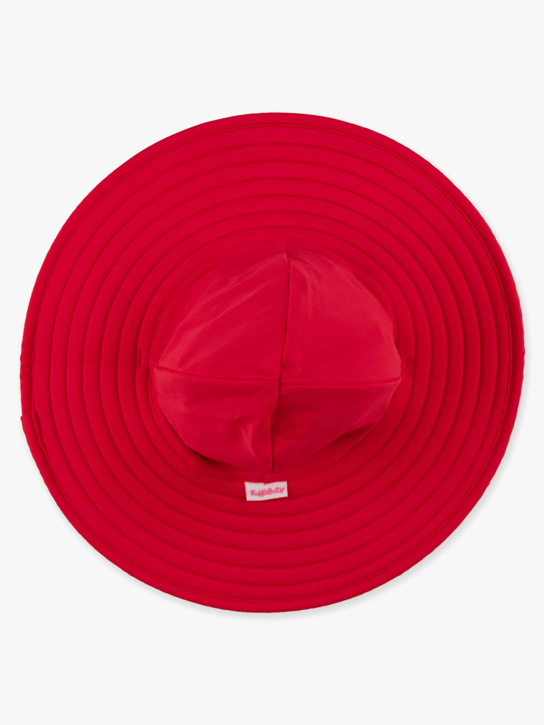 RuffleButts + RuggedButts Vintage Swim Hat - Red - Image 2