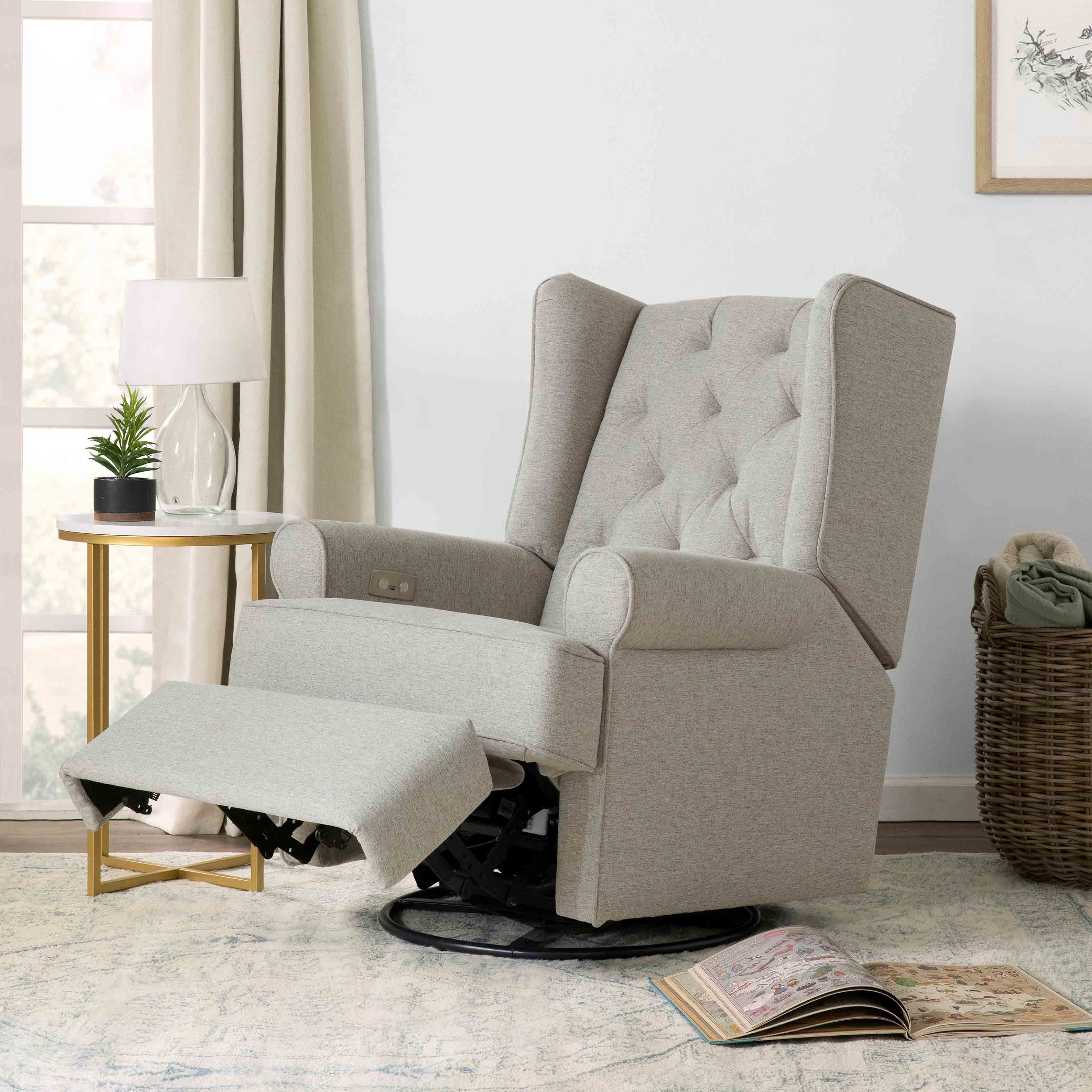 Namesake Harbour Electronic Recliner and Swivel Glider in Eco-Performance Fabric with USB port | Water Repellent & Stain Resistant - Image 18