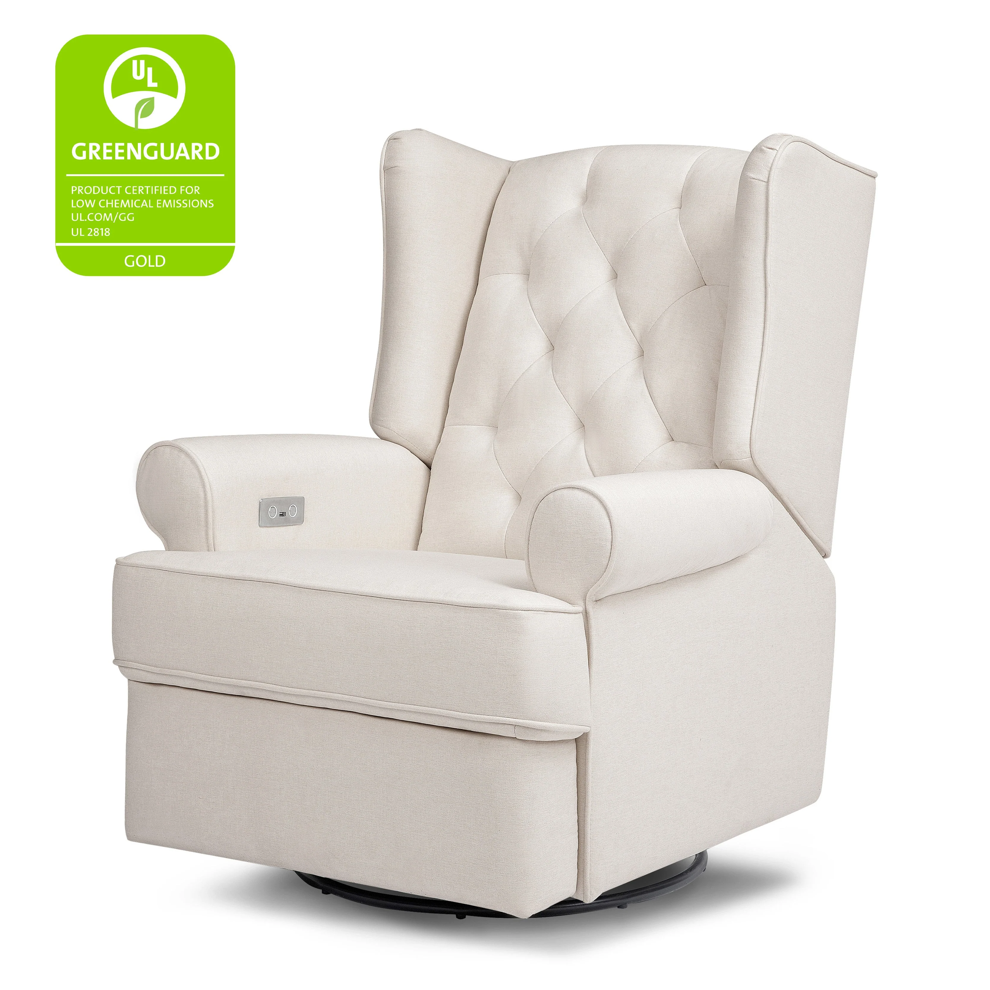 Namesake Harbour Electronic Recliner and Swivel Glider in Eco-Performance Fabric with USB port | Water Repellent & Stain Resistant - Image 6