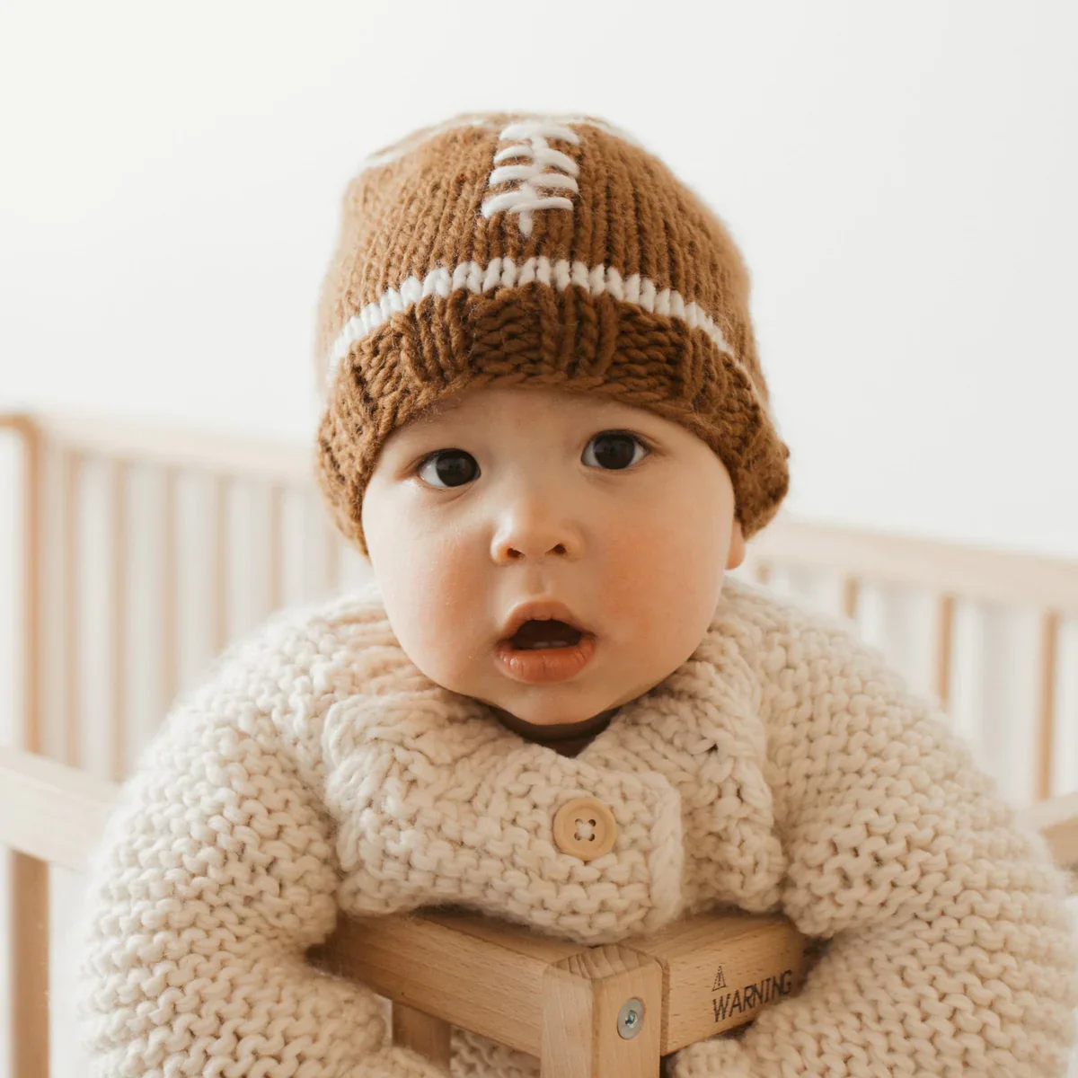 Huggalugs Football Knit Hat - Image 2