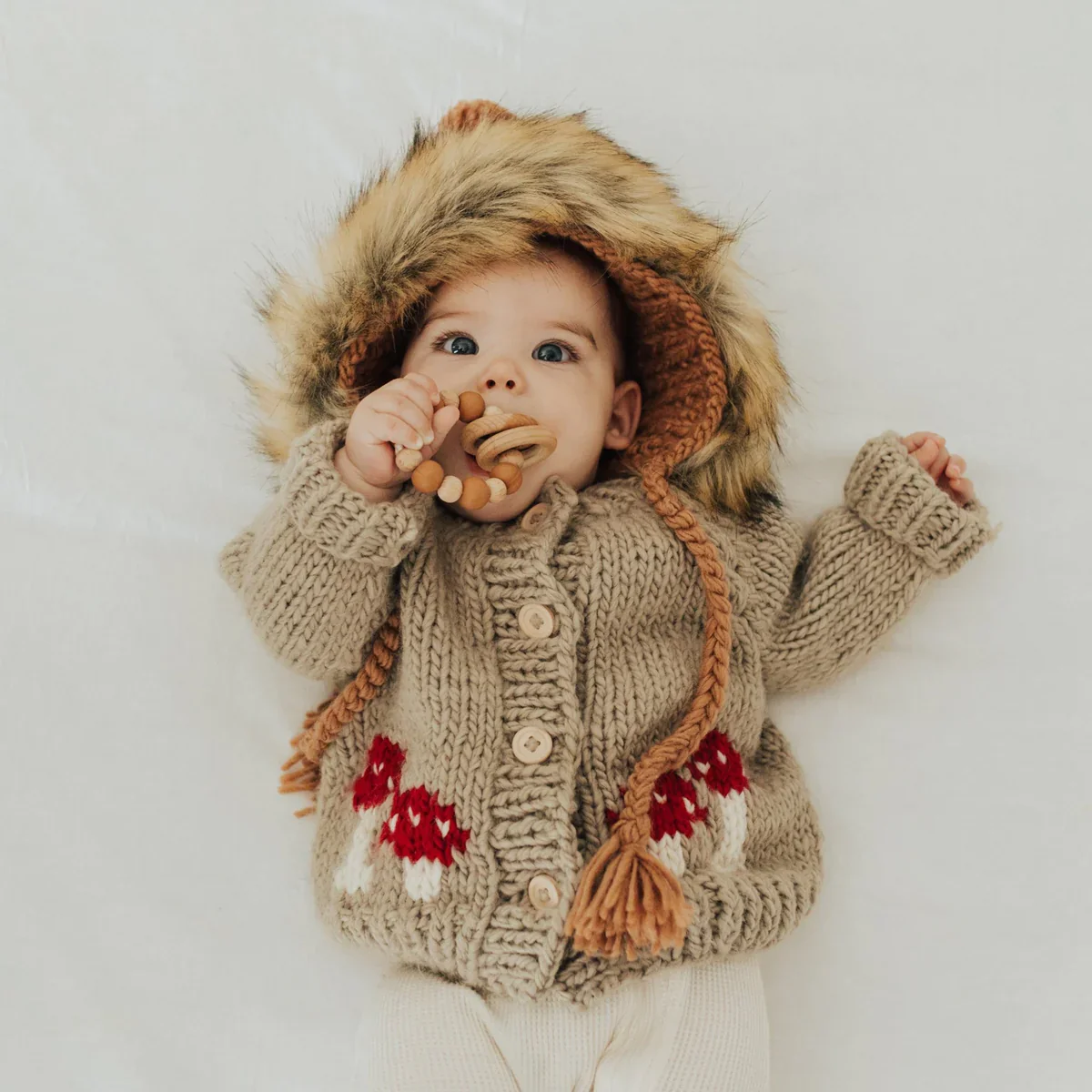 Huggalugs Mushroom Knit Cardigan - Image 5
