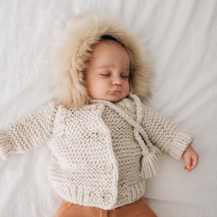 Huggalugs Natural Fur Bonnet - Image 3
