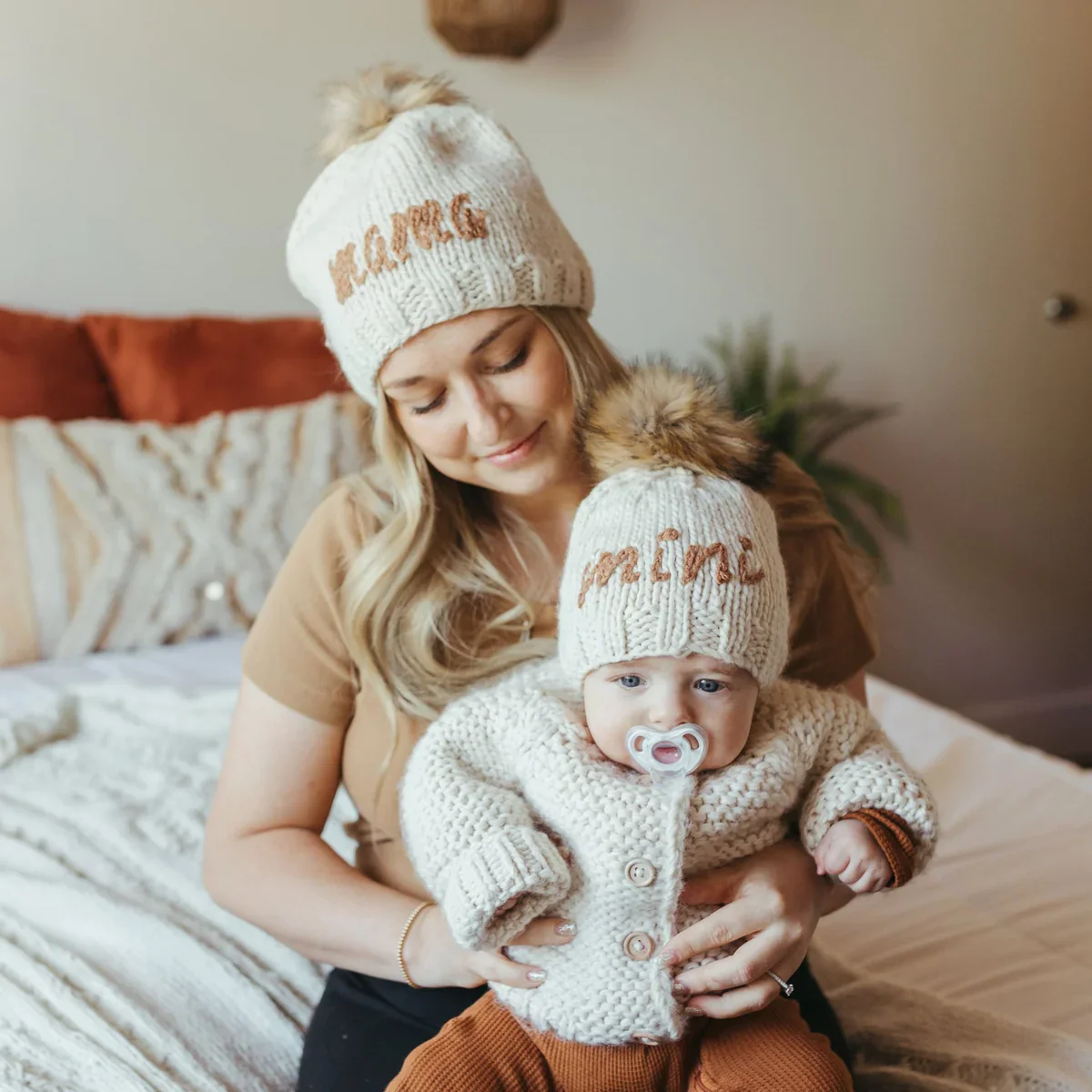 Huggalugs Pecan Mama Beanie - Image 3