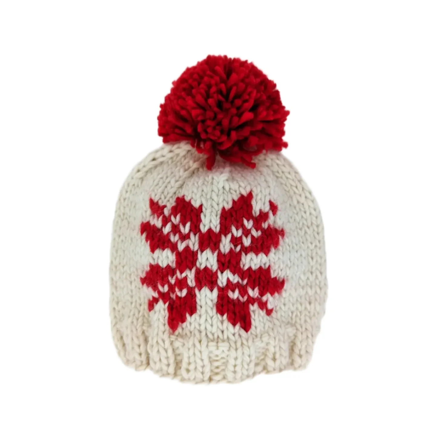 Snowflake Natural Beanie
