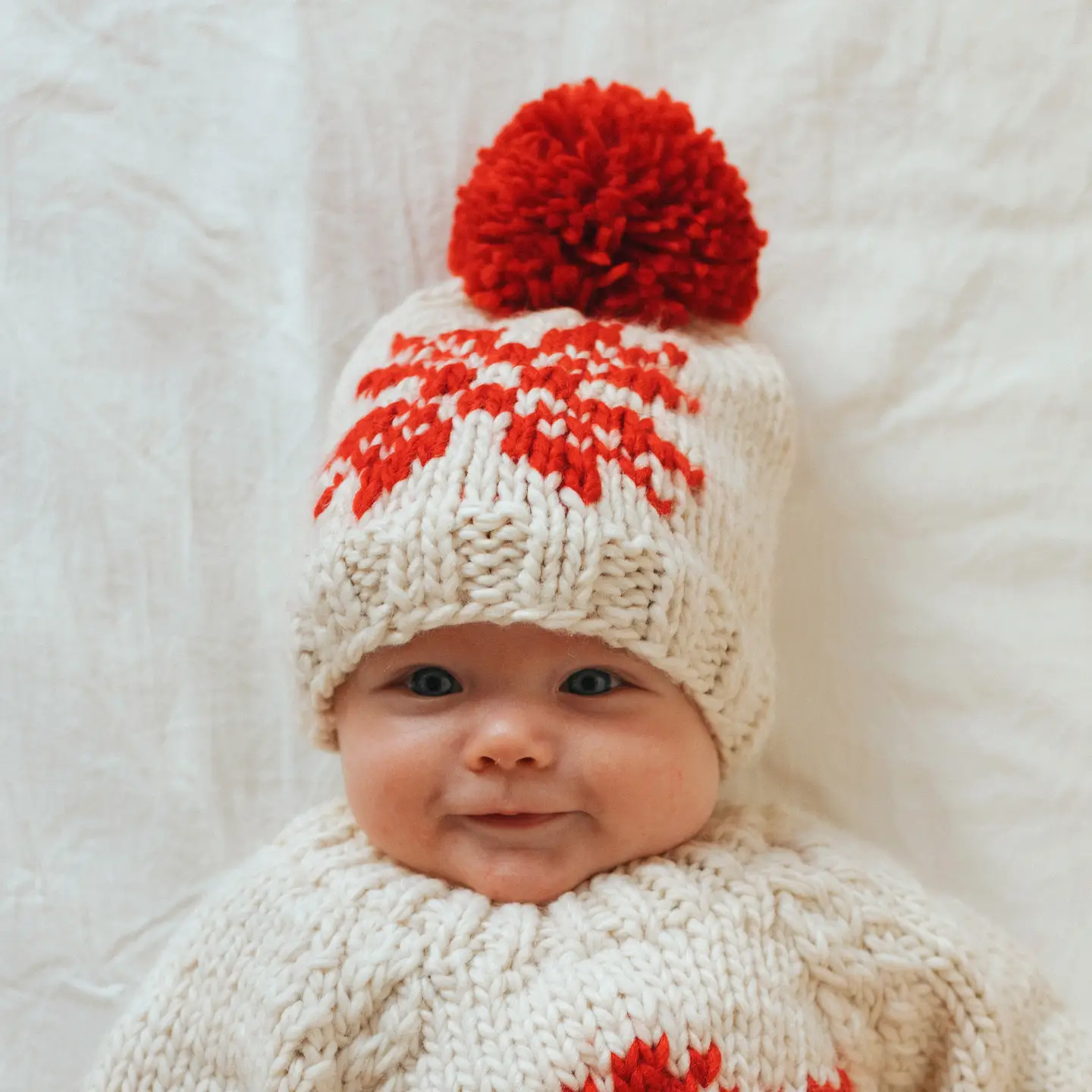Snowflake Natural Beanie - Image 2