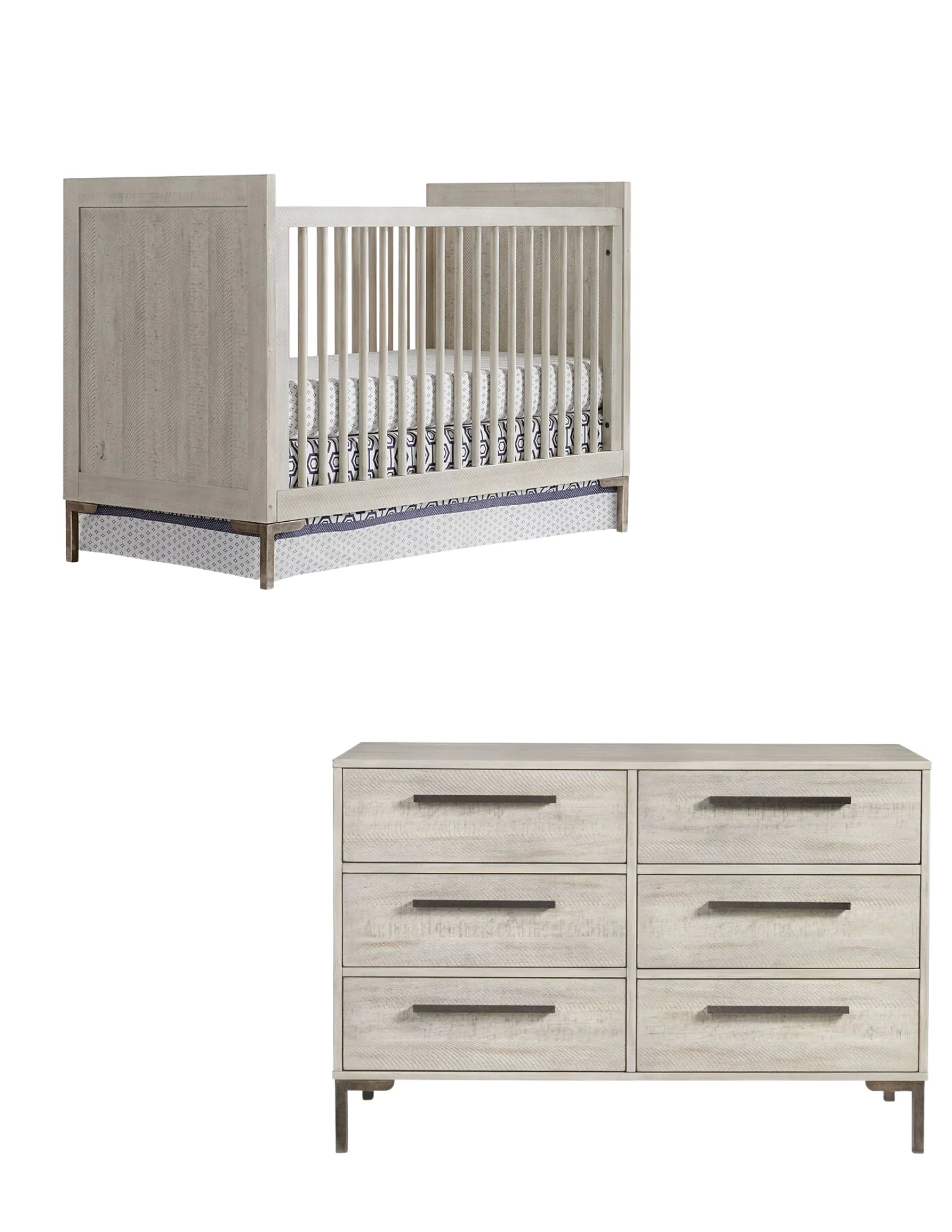 IN STOCK - Westwood Beck Classic Crib & 6 Drawer Dresser - Willow