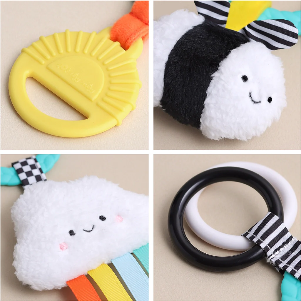 Itzy Rity Bitzy Busy Ring Teething Activity Toy - High Contrast - Image 3