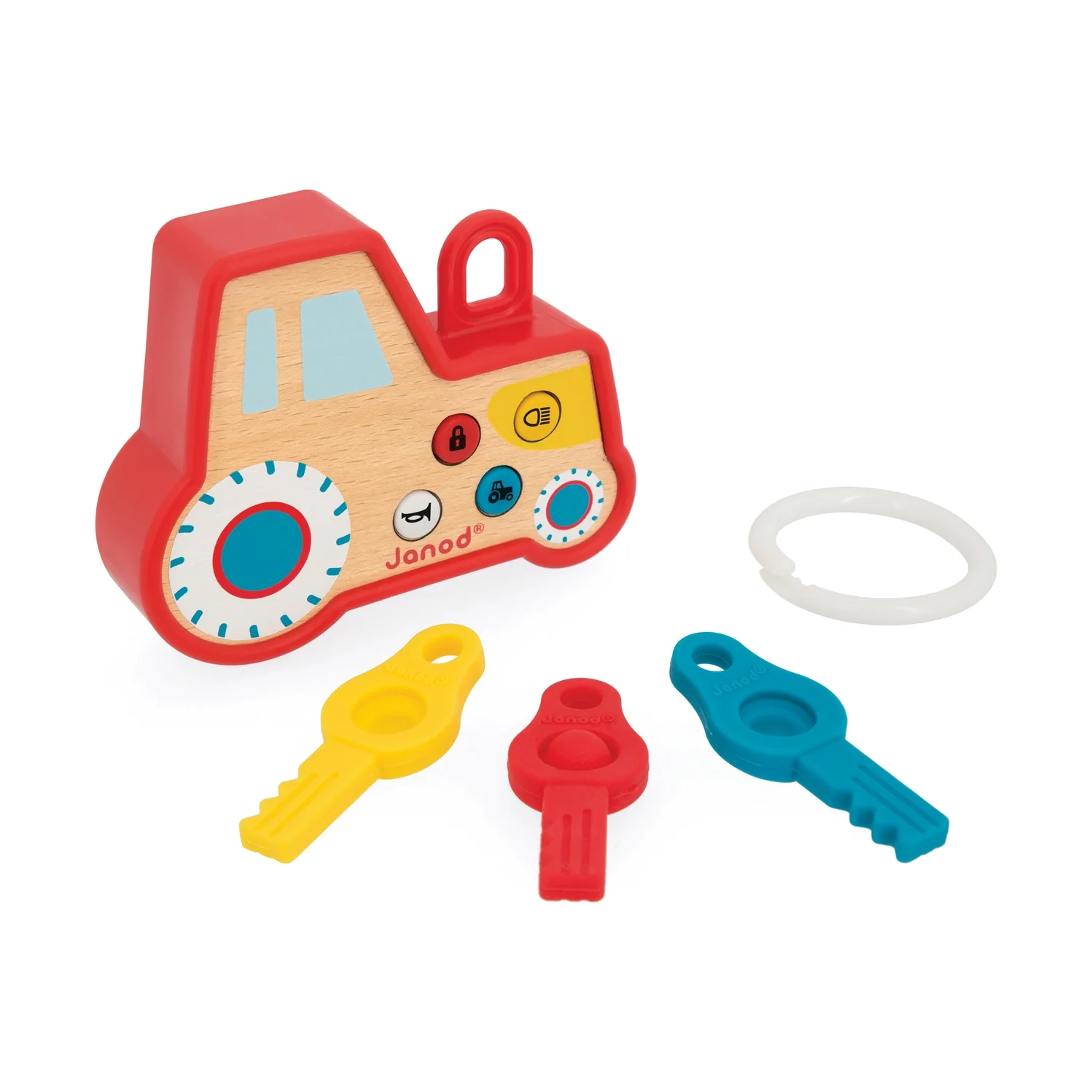 Janod Farm Sounds & Led Tractor Key Ring - Image 3