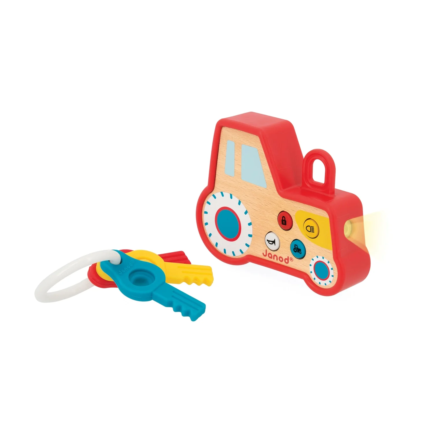 Janod Farm Sounds & Led Tractor Key Ring - Image 4