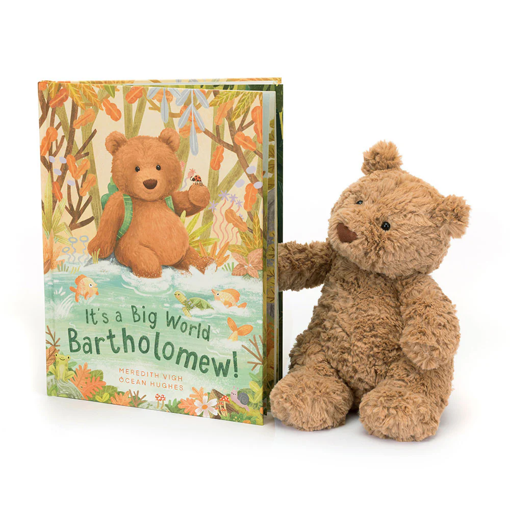 Jellycat Book and Bear Plush - Its a Big World Bartholomew!