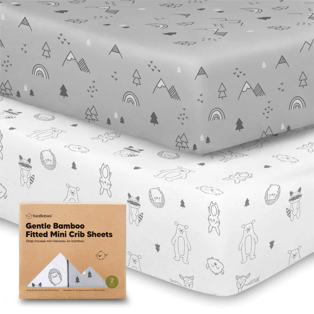 KeaBabies Isla Bamboo Mini Crib Sheets - Image 6