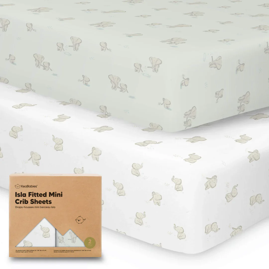 KeaBabies Isla Bamboo Mini Crib Sheets - Image 7