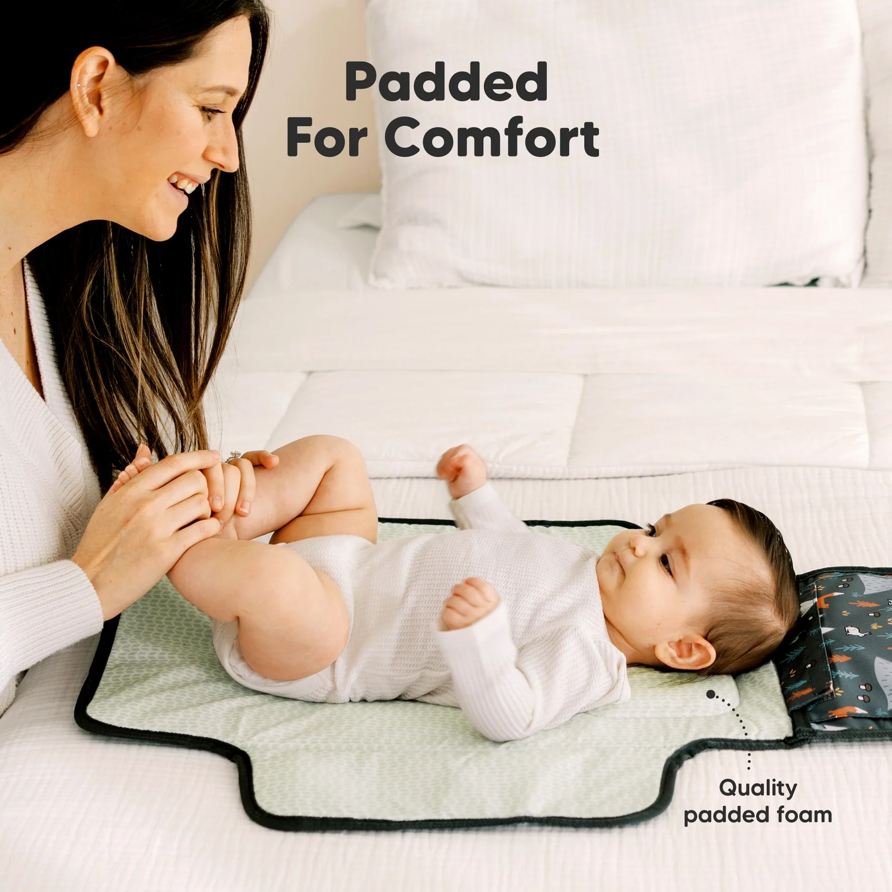 KeaBabies Ezee Portable Diaper Changing Pad - Woods - Image 6