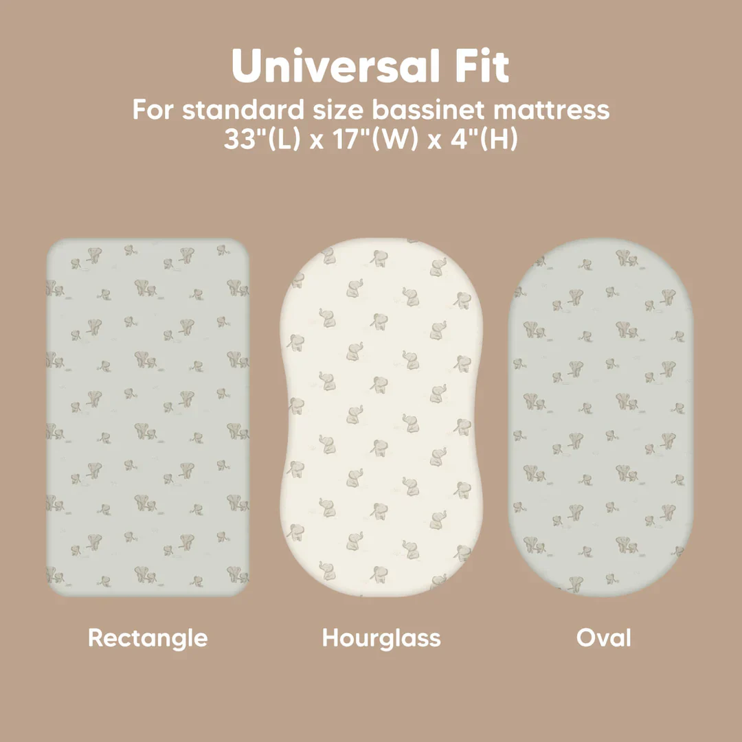 2 - Pack KeaBabies Soothe Fitted Bassinet Sheets - Image 2