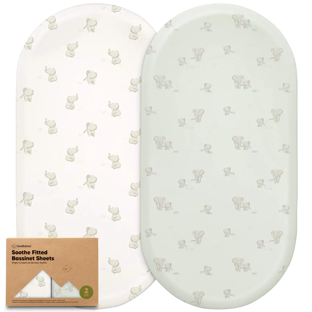 2 - Pack KeaBabies Soothe Fitted Bassinet Sheets - Image 5