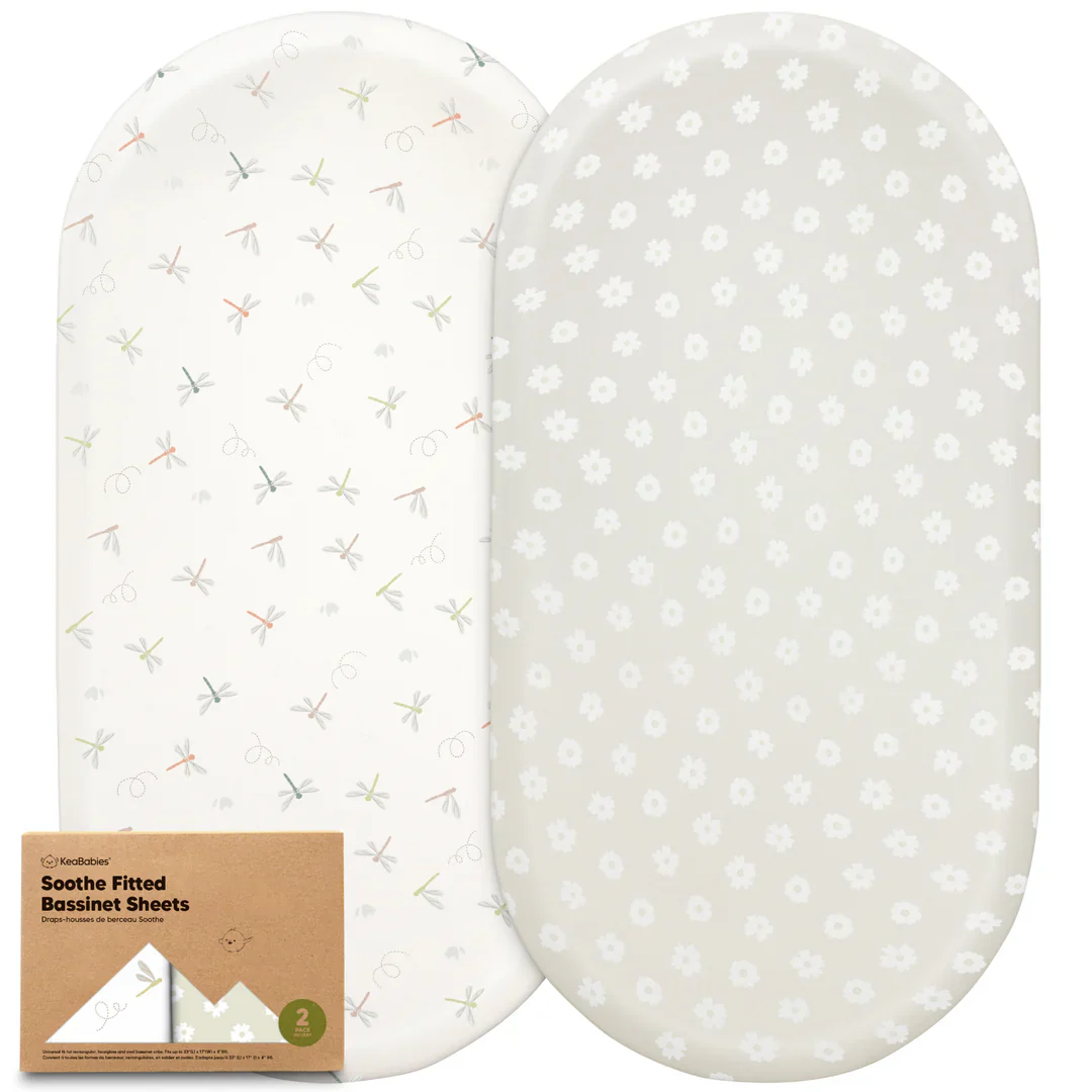 2 - Pack KeaBabies Soothe Fitted Bassinet Sheets - Image 6