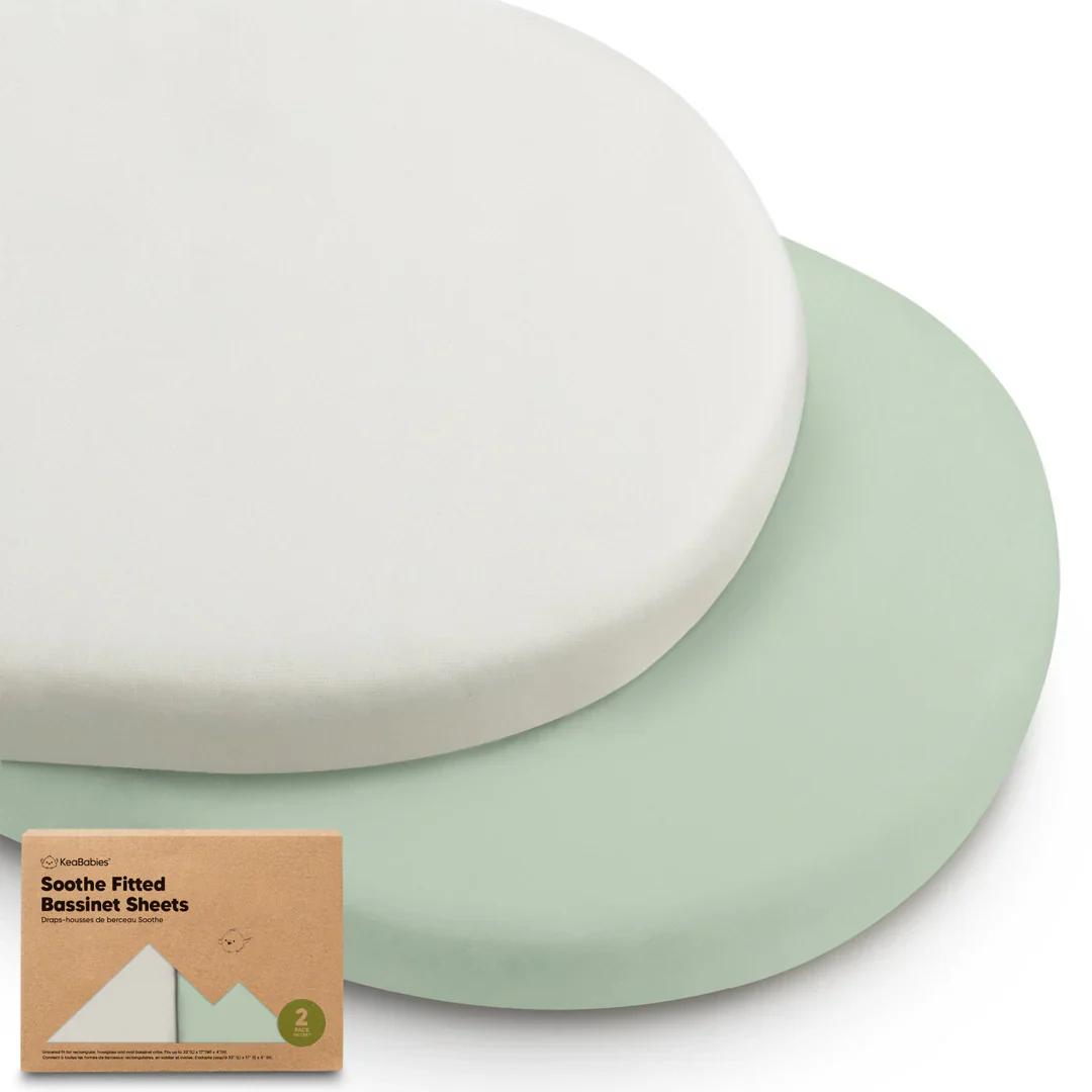 2 - Pack KeaBabies Soothe Fitted Bassinet Sheets - Image 7