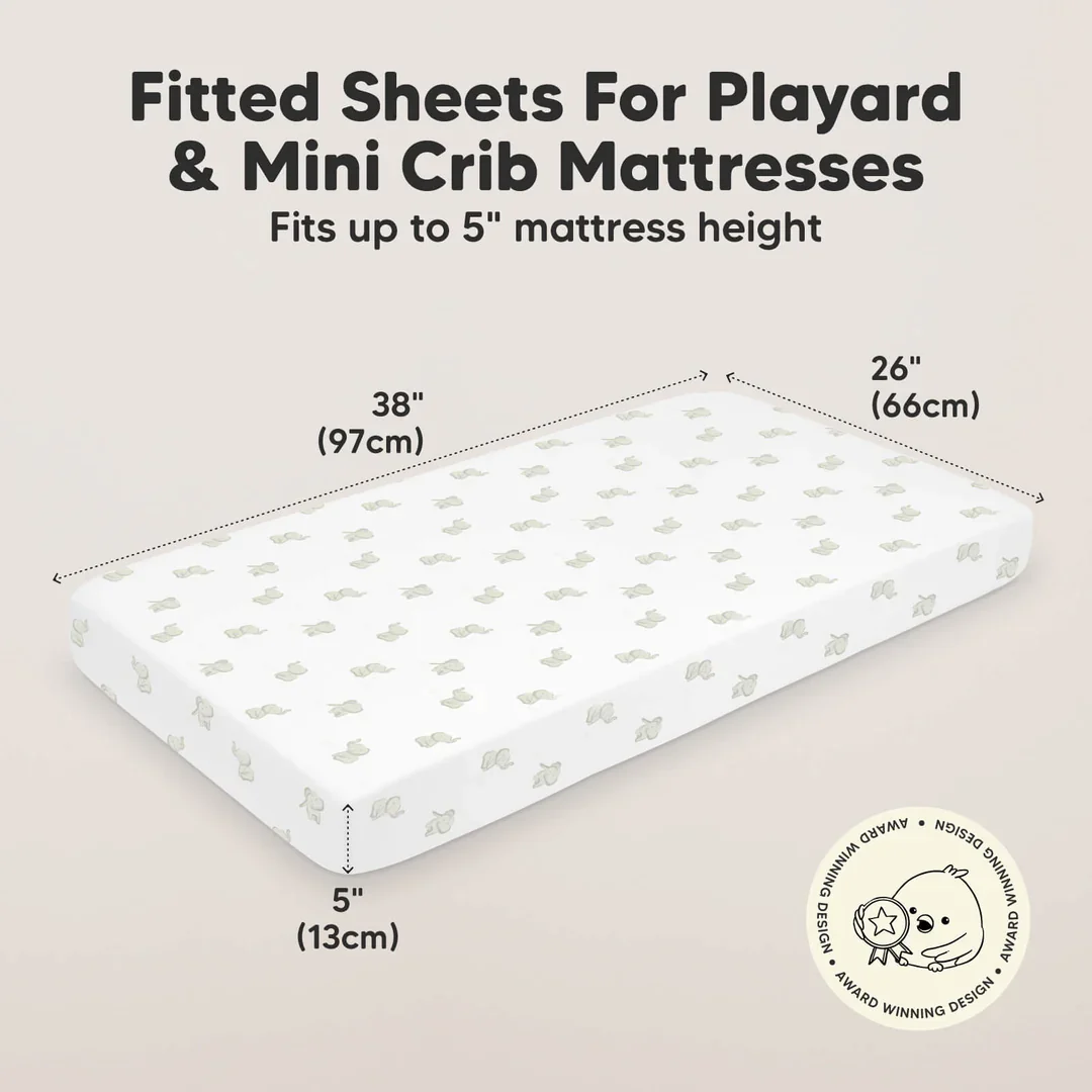 2 - Pack KeaBabies Soothe Fitted Mini Crib Sheets - Image 3