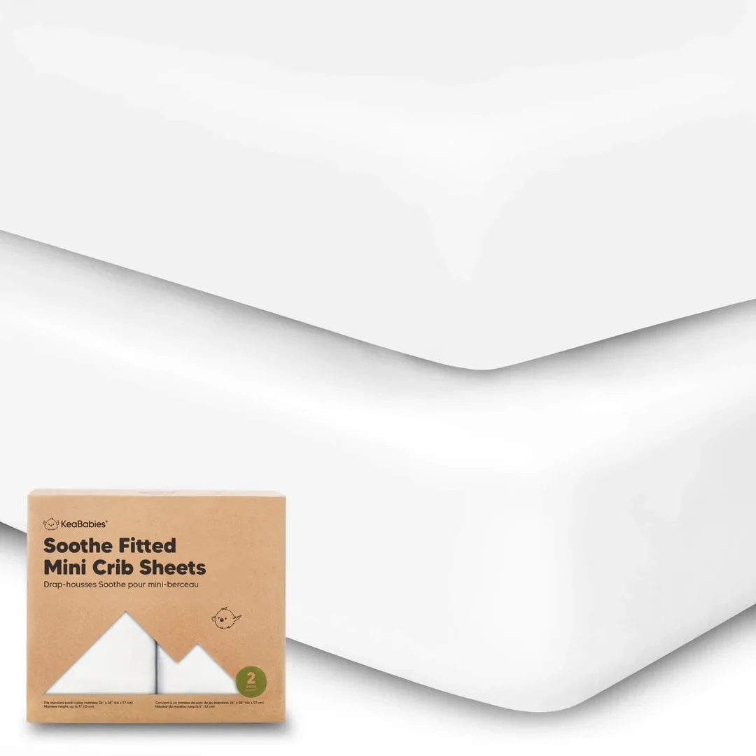 2 - Pack KeaBabies Soothe Fitted Mini Crib Sheets - Image 5