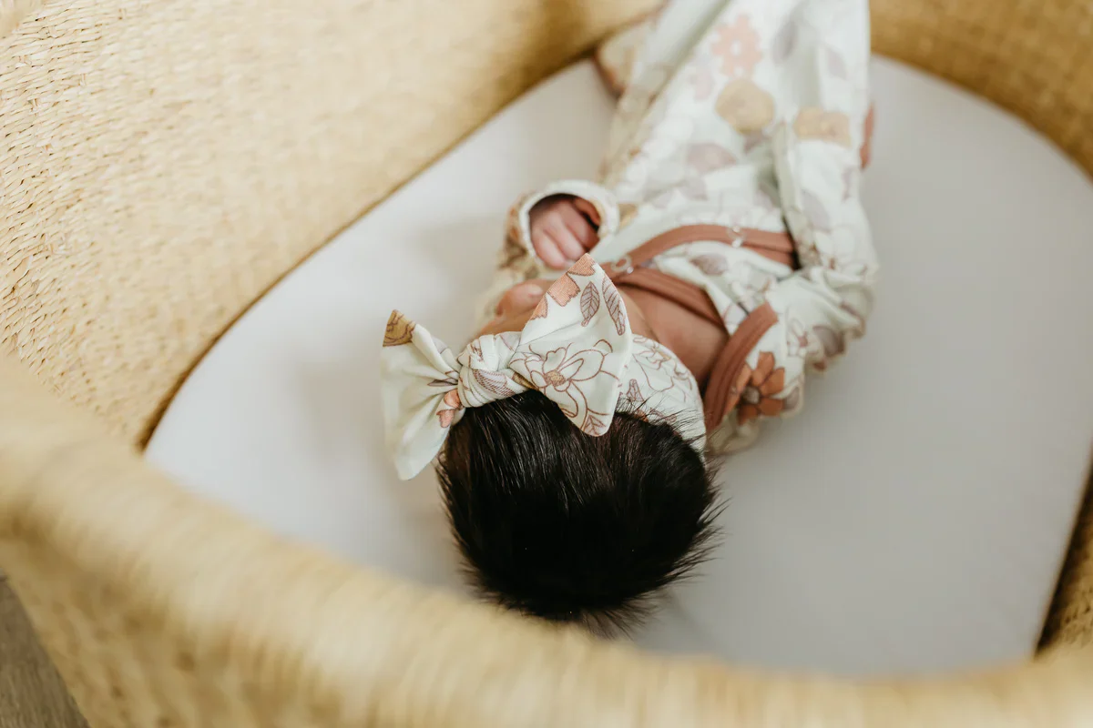 Copper Pearl Knit Headband Bow - Image 4