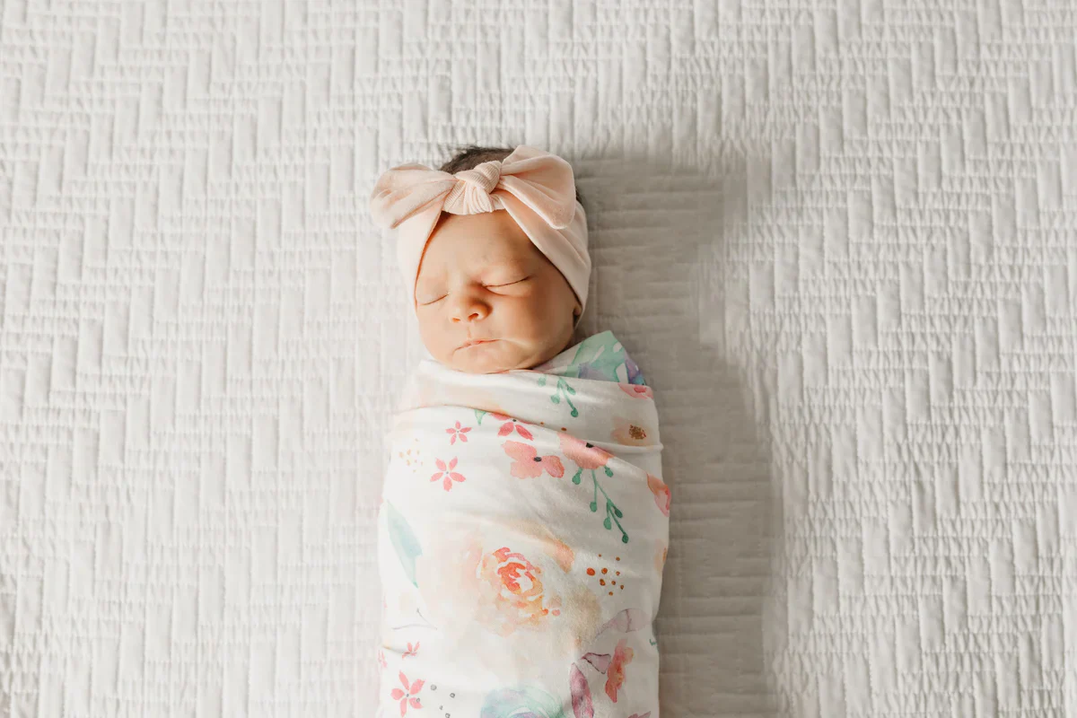 Knit Swaddle Blanket - Bloom - Image 2