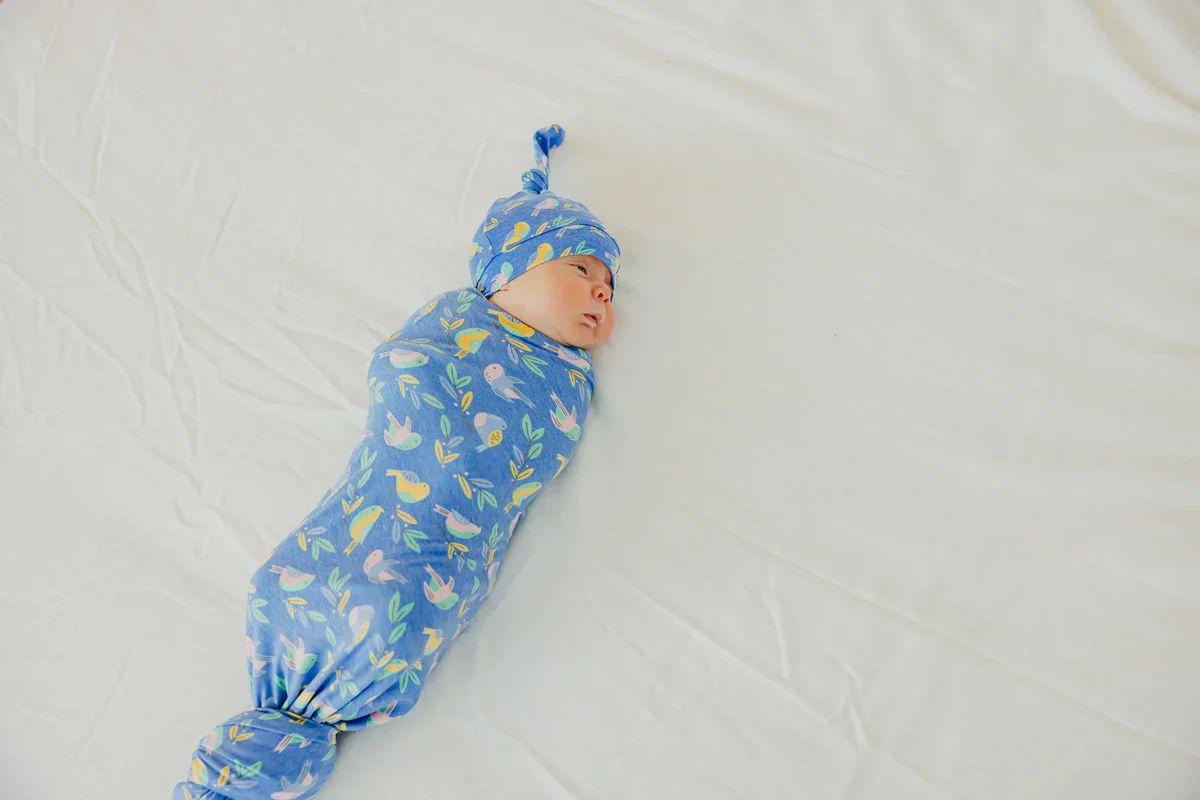 Knit Swaddle Blanket - Birdie - Image 2