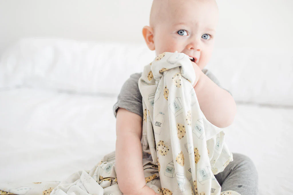 Knit Swaddle Blanket - Chip - Image 2