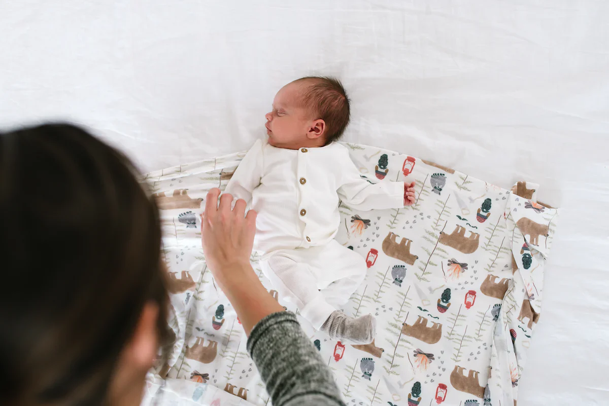 Knit Swaddle Blanket - Lumber Jack - Image 2