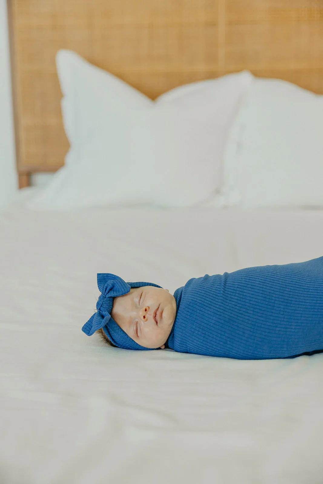 Knit Swaddle Blanket - Indigo - Image 2